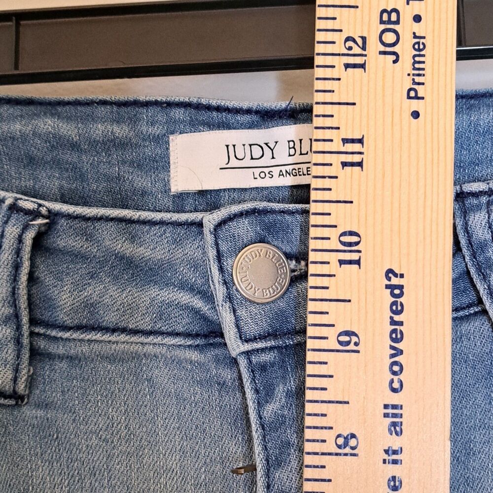 Judy Blue Womens Skinny Fit Stretch Fringe Ankle Jeans 11 30 (32x26) - Picture 6 of 10